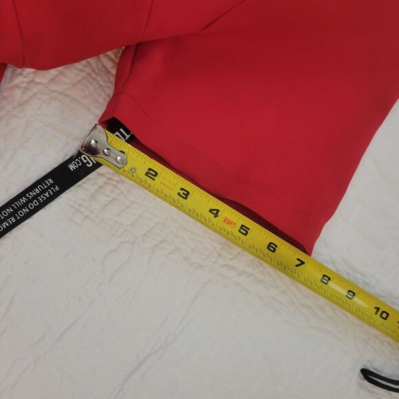 Pretty Little Thing Dress Peplum Mock Neck Zip Back Short Sleeve Size US 12 - Picture 14 of 16